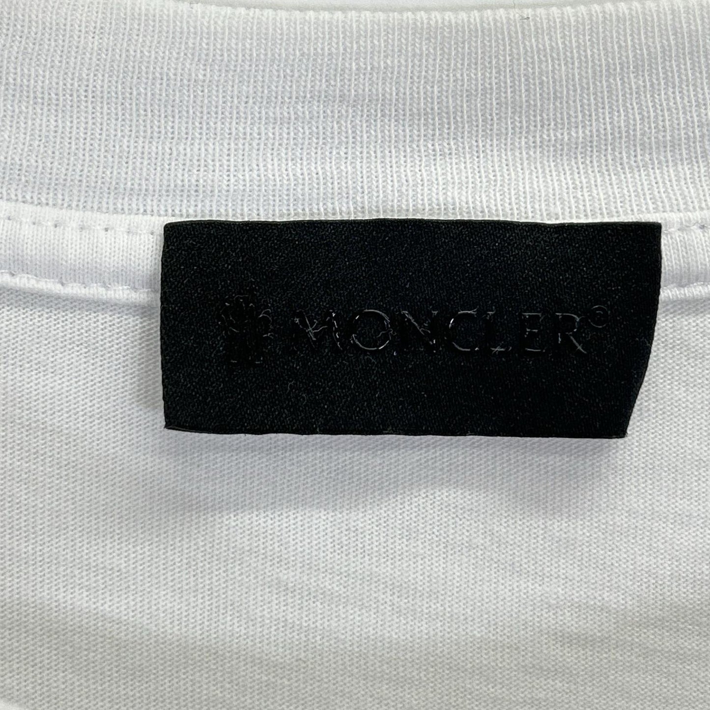 MONCLER モンクレール I20918C00035 ホワイト SS-TSHIRT ロゴプリントクルーネックTシャツ トップス