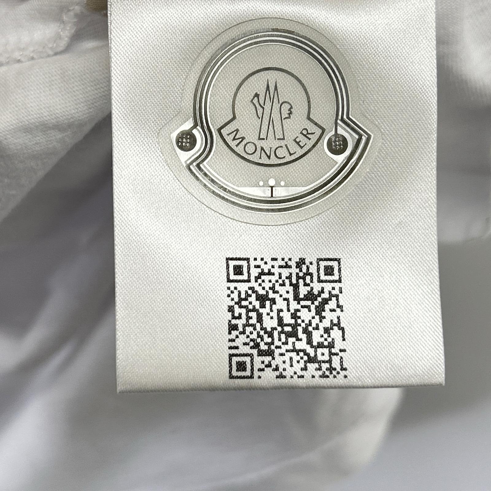 MONCLER モンクレール I20918C00035 ホワイト SS-TSHIRT ロゴプリントクルーネックTシャツ トップス