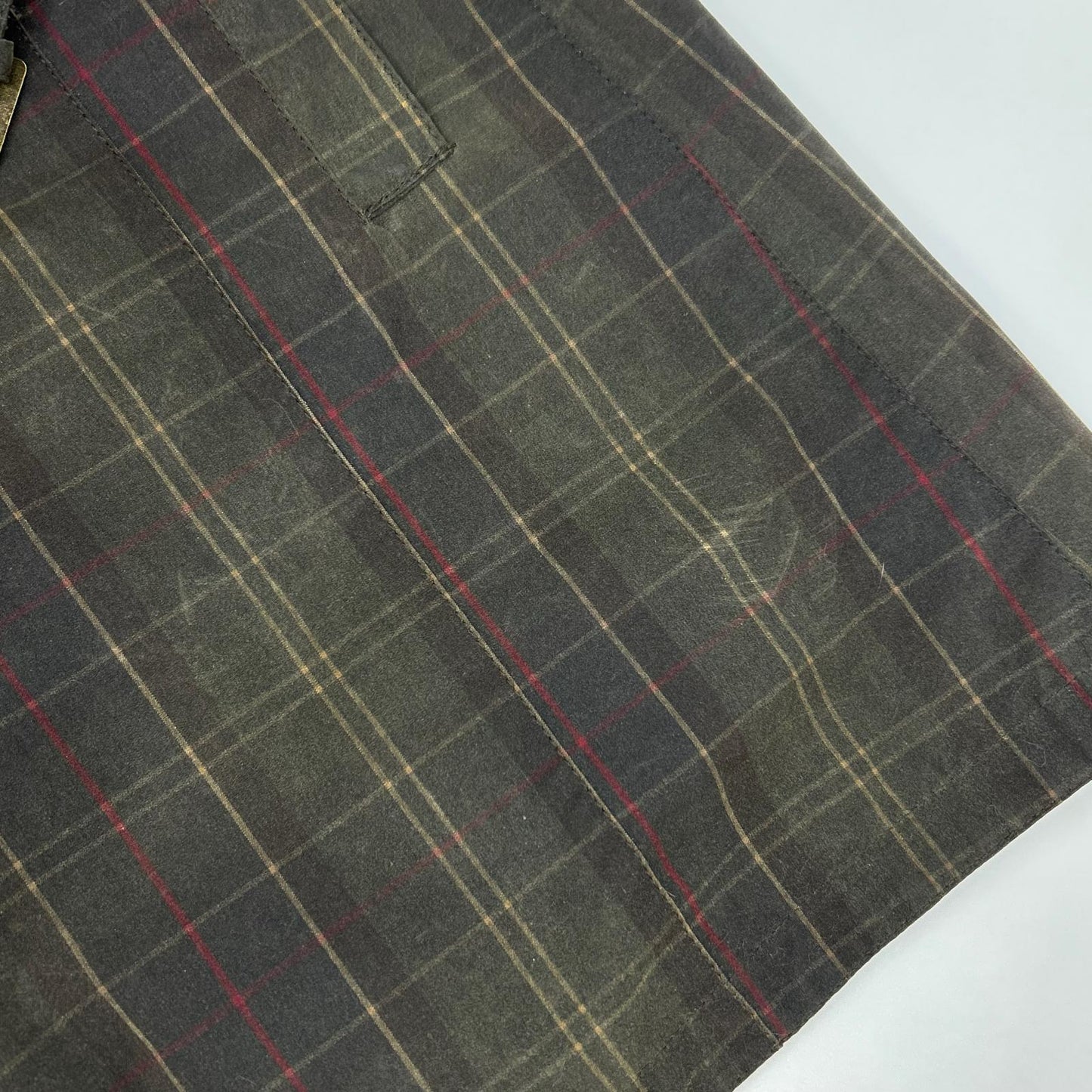 Barbour バブアー 1302099 オリーブグリーン CHATSWORTH オイルド TARTAN TRENCH トレンチコート コート