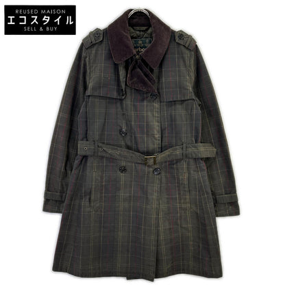 Barbour バブアー 1302099 オリーブグリーン CHATSWORTH オイルド TARTAN TRENCH トレンチコート コート