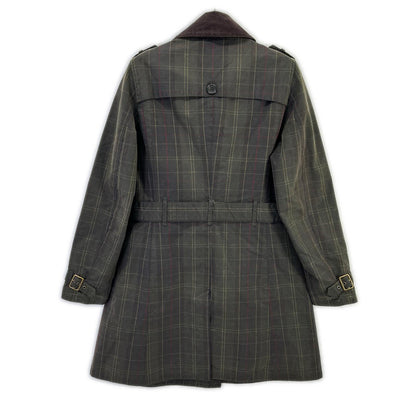 Barbour バブアー 1302099 オリーブグリーン CHATSWORTH オイルド TARTAN TRENCH トレンチコート コート