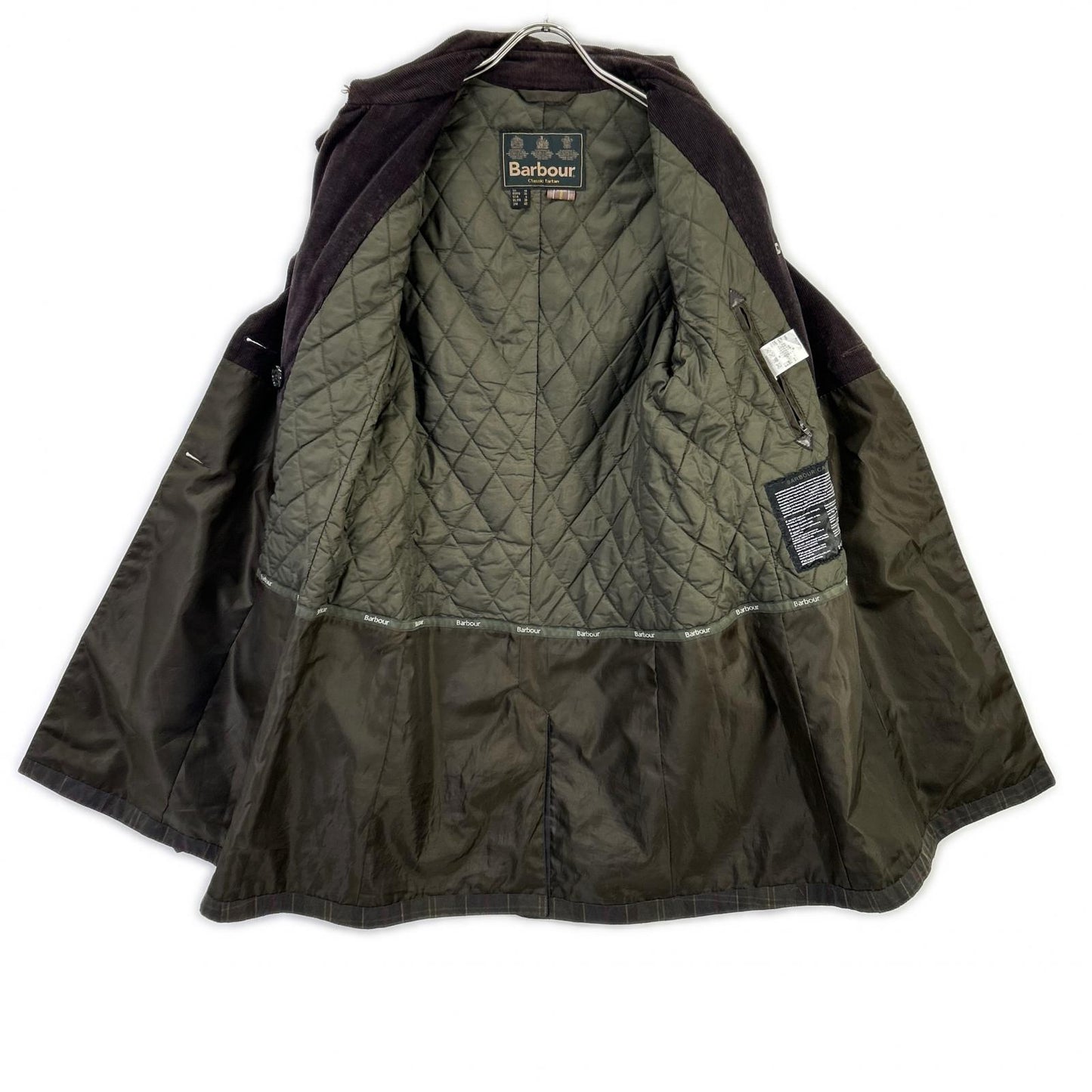 Barbour バブアー 1302099 オリーブグリーン CHATSWORTH オイルド TARTAN TRENCH トレンチコート コート