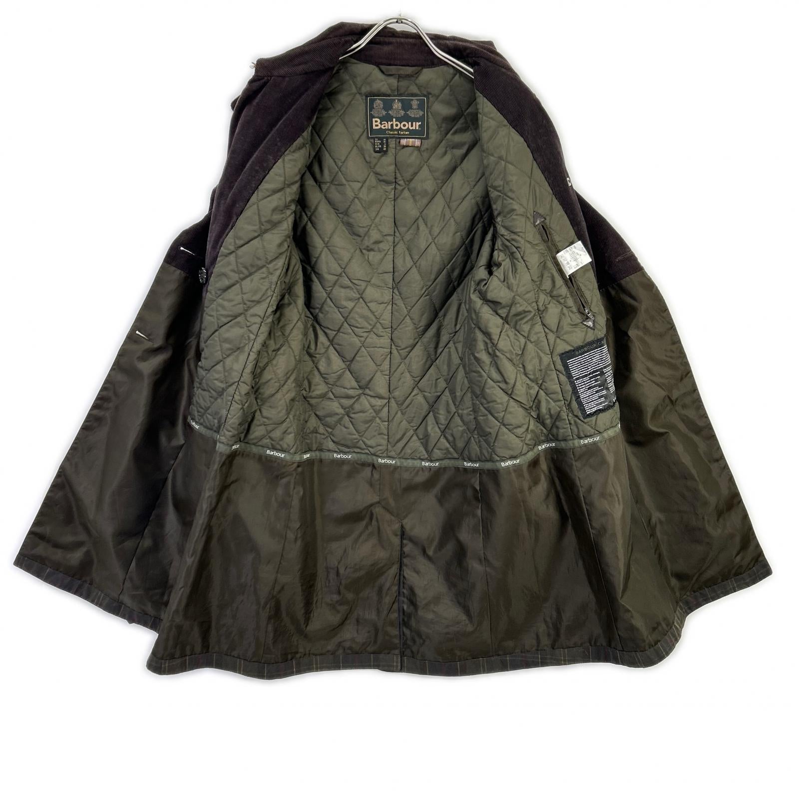 Barbour バブアー 1302099 オリーブグリーン CHATSWORTH オイルド TARTAN TRENCH トレンチコート コート