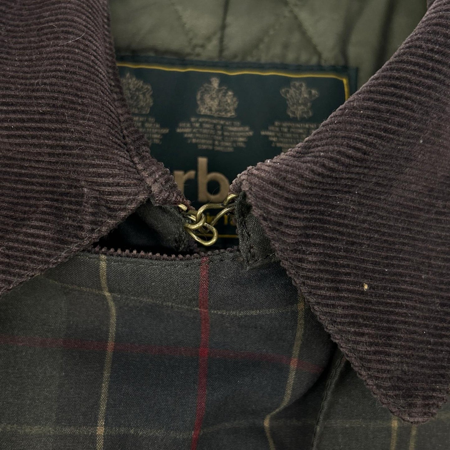 Barbour バブアー 1302099 オリーブグリーン CHATSWORTH オイルド TARTAN TRENCH トレンチコート コート