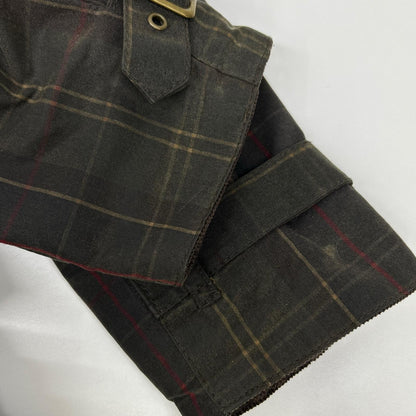Barbour バブアー 1302099 オリーブグリーン CHATSWORTH オイルド TARTAN TRENCH トレンチコート コート