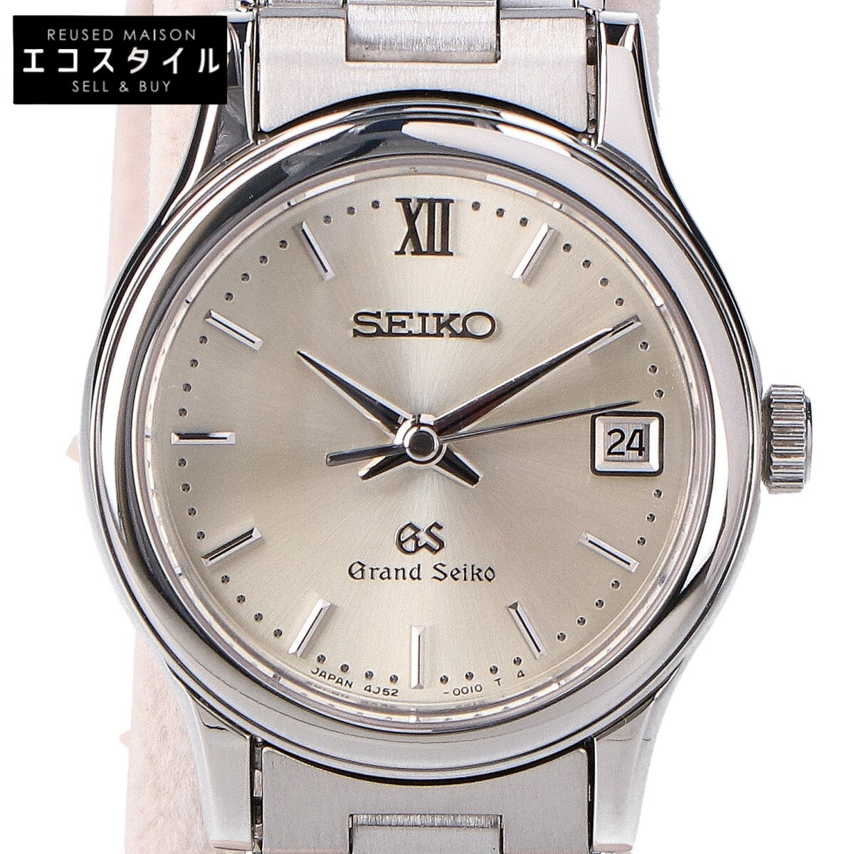 GrandSeiko グランドセイコー 仕上げ済み 4J52-0010 デイト シルバー文字盤 クオーツ 腕時計