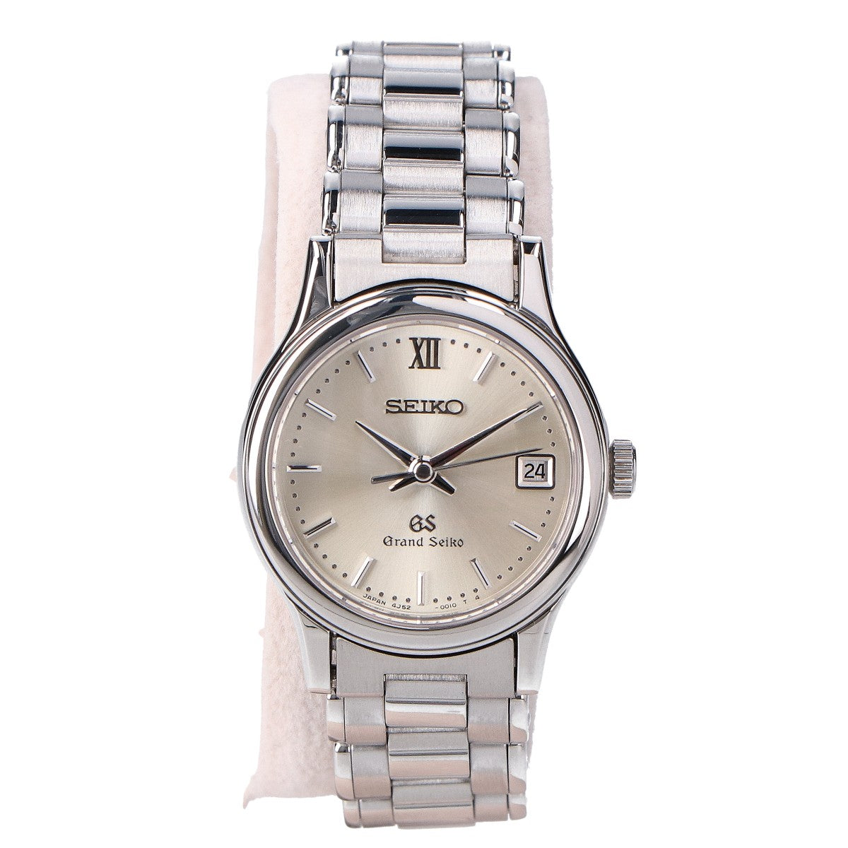 GrandSeiko グランドセイコー 仕上げ済み 4J52-0010 デイト シルバー文字盤 クオーツ 腕時計