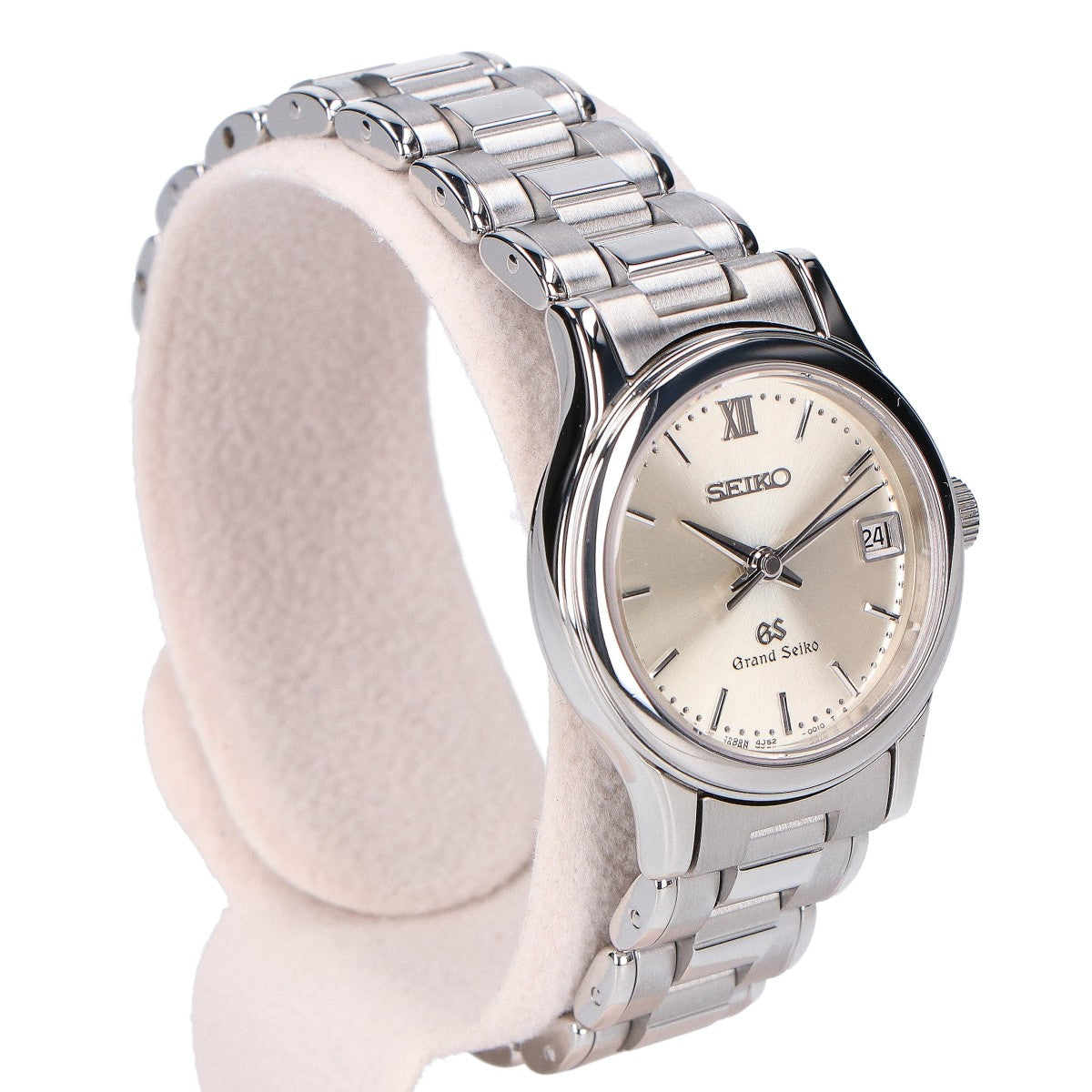 GrandSeiko グランドセイコー 仕上げ済み 4J52-0010 デイト シルバー文字盤 クオーツ 腕時計