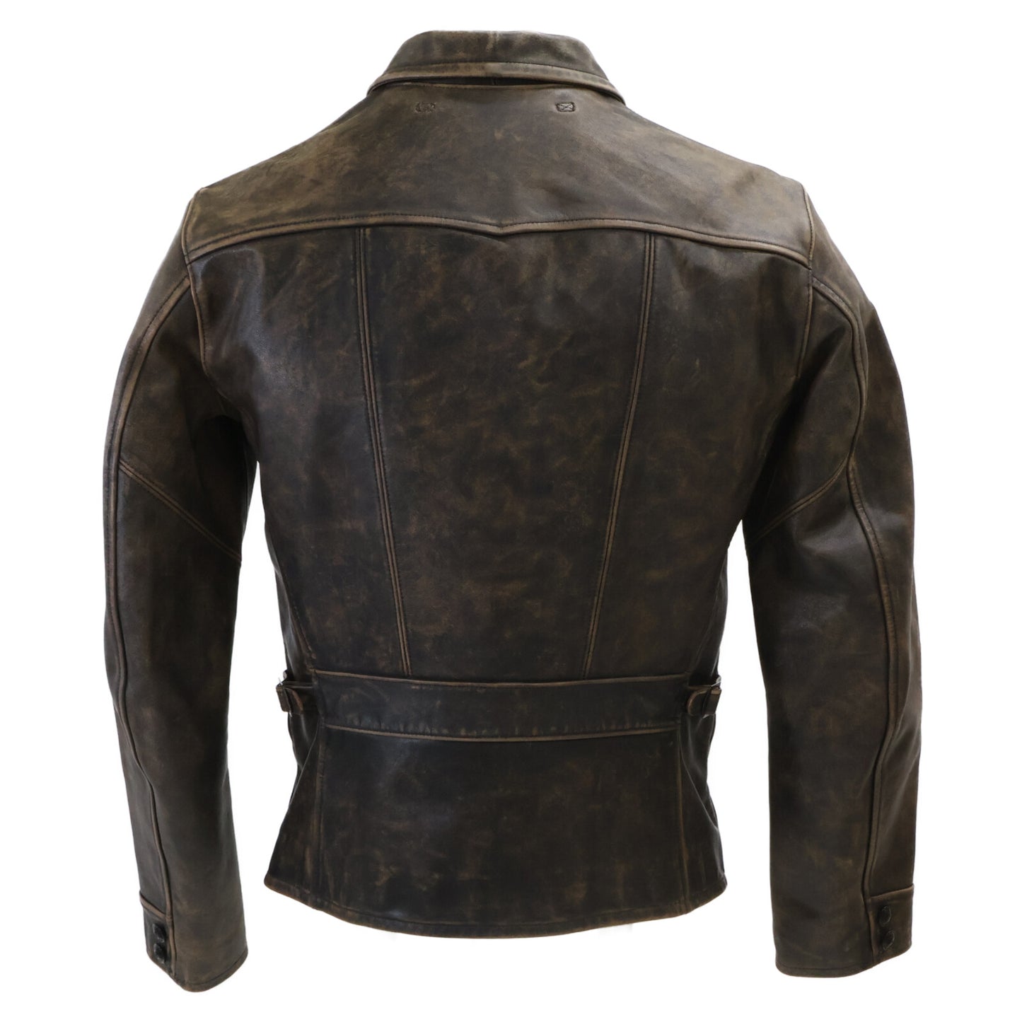 RRL ダブルアールエル 【美品/国内正規】782839937001 ヴィンテージ加工 チェックライニング フルグレイン カウハイドジャケット ジャケット