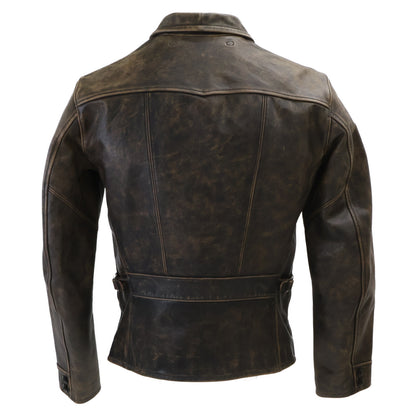 RRL ダブルアールエル 【美品/国内正規】782839937001 ヴィンテージ加工 チェックライニング フルグレイン カウハイドジャケット ジャケット