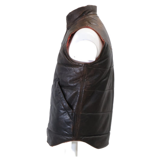 RRL ダブルアールエル 【美品/国内正規】782840813001 ヴィンテージ加工 フルグレイン カウハイド ベスト