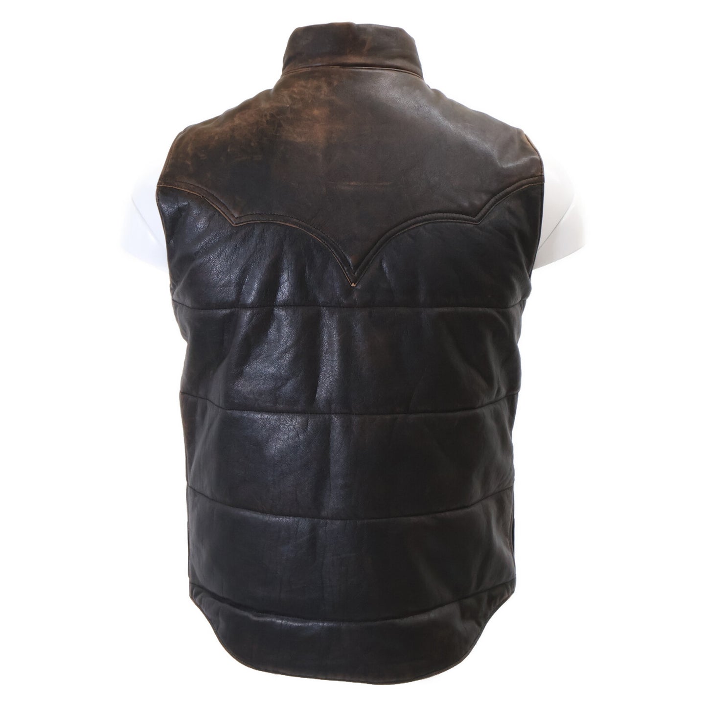 RRL ダブルアールエル 【美品/国内正規】782840813001 ヴィンテージ加工 フルグレイン カウハイド ベスト