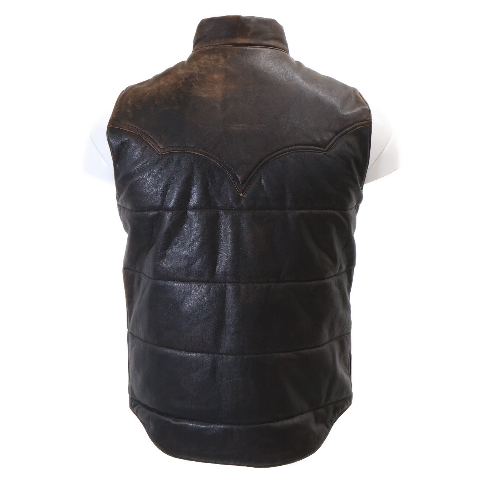 RRL ダブルアールエル 【美品/国内正規】782840813001 ヴィンテージ加工 フルグレイン カウハイド ベスト