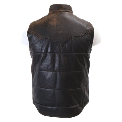 RRL ダブルアールエル 【美品/国内正規】782840813001 ヴィンテージ加工 フルグレイン カウハイド ベスト