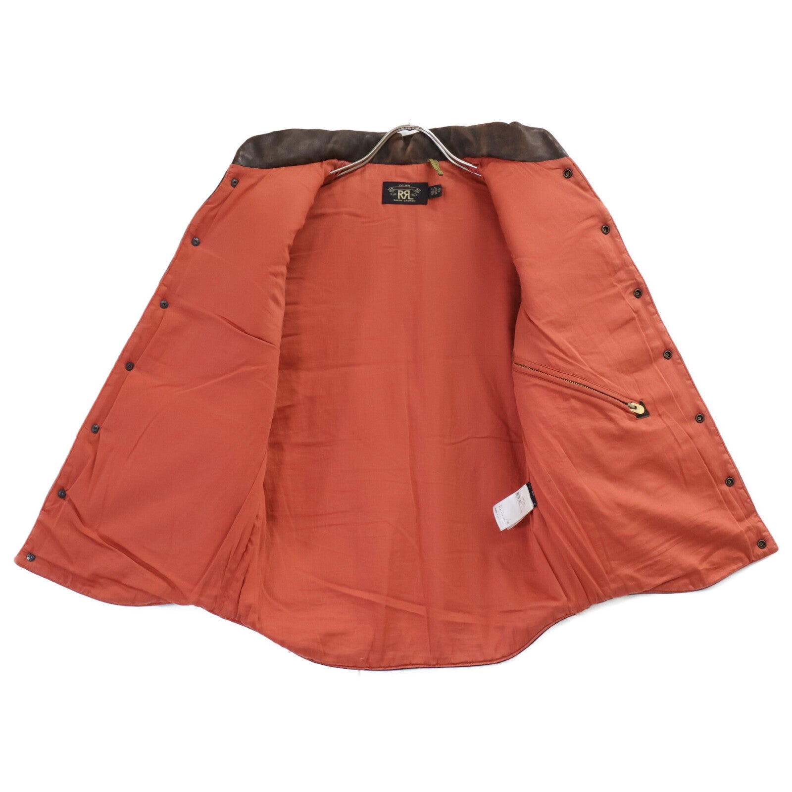 RRL ダブルアールエル 【美品/国内正規】782840813001 ヴィンテージ加工 フルグレイン カウハイド ベスト