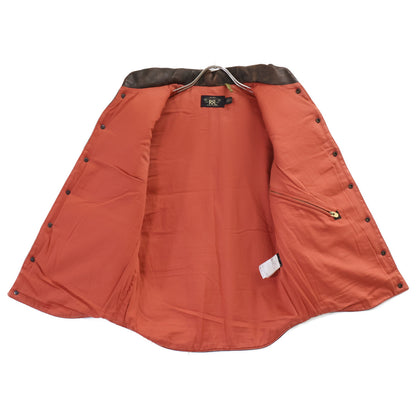 RRL ダブルアールエル 【美品/国内正規】782840813001 ヴィンテージ加工 フルグレイン カウハイド ベスト