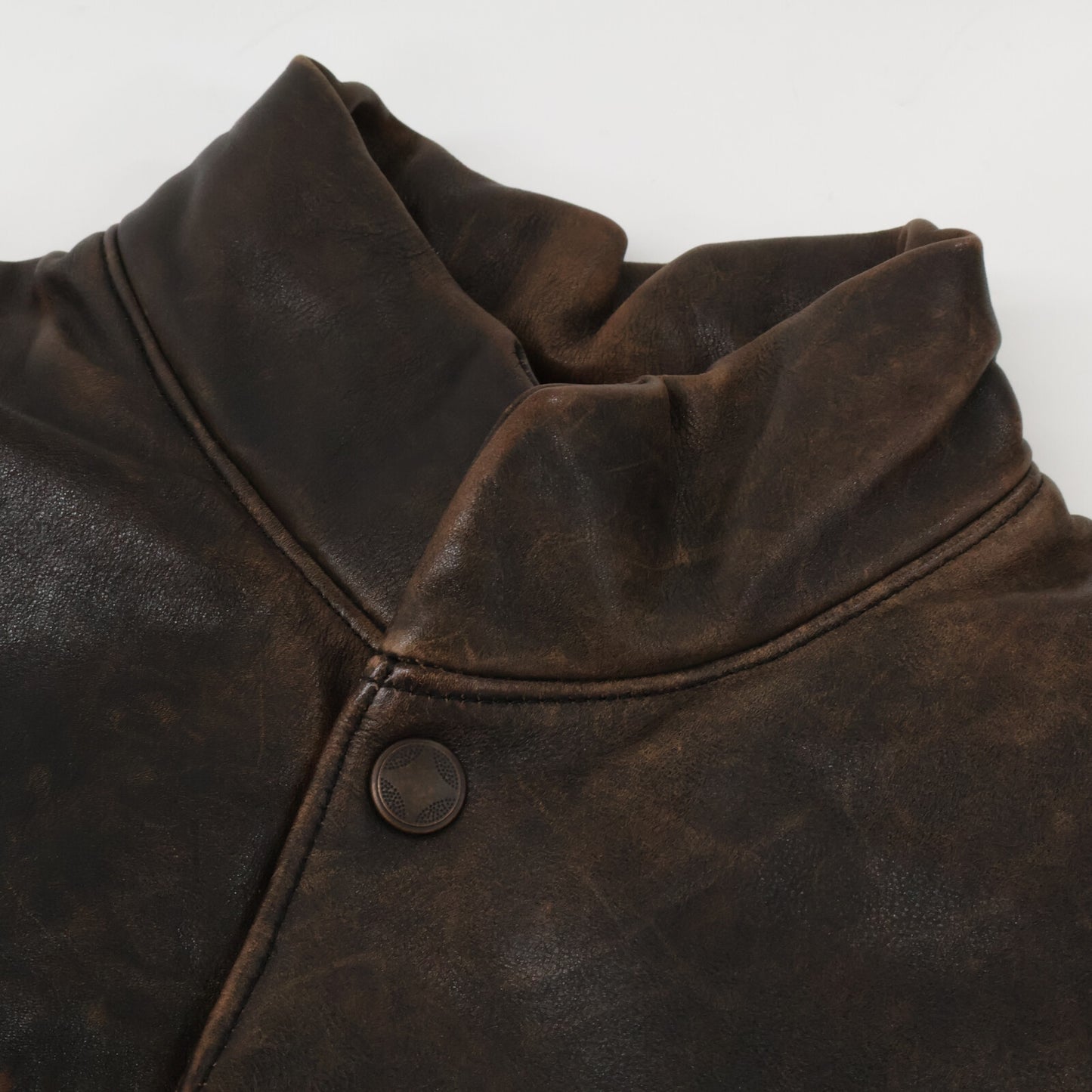 RRL ダブルアールエル 【美品/国内正規】782840813001 ヴィンテージ加工 フルグレイン カウハイド ベスト