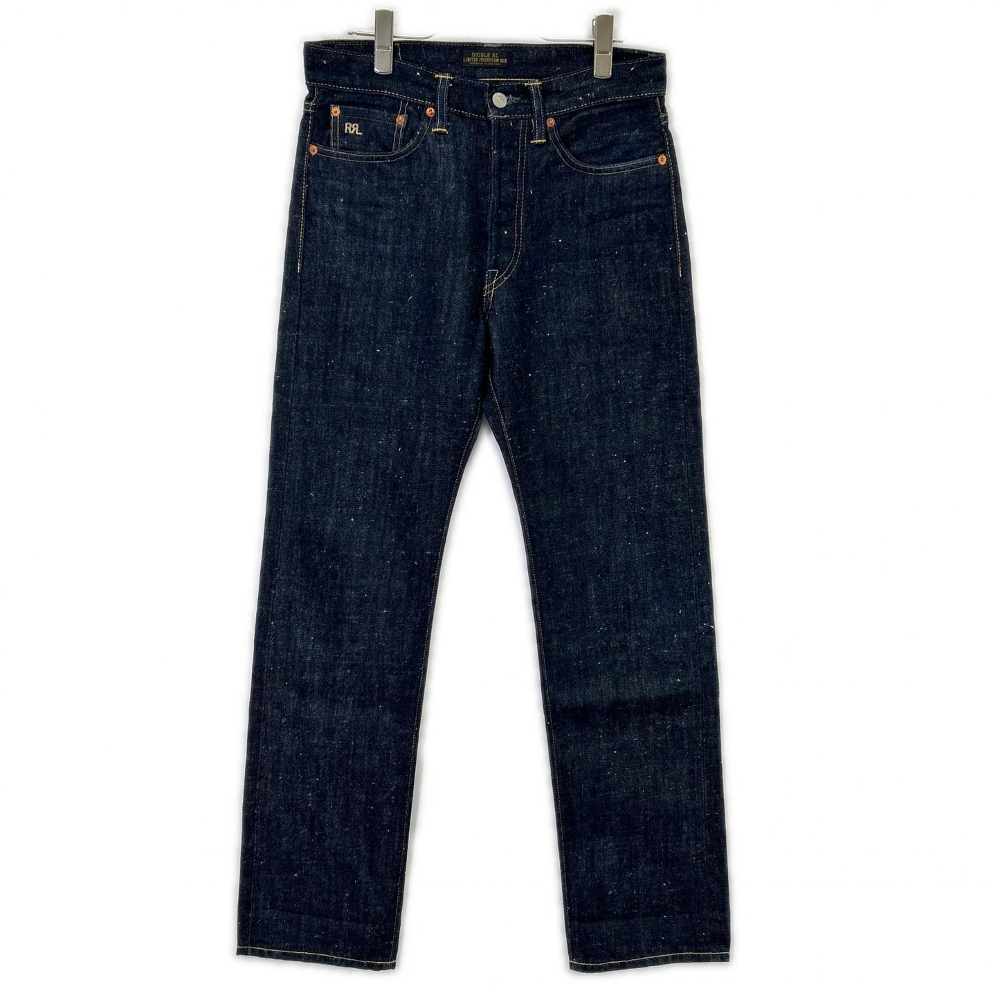 RRL ダブルアールエル 782972022001 インディゴ Limited-Edition ストレートリジットジーンズ ボタンフライデニムパンツ ボトムス