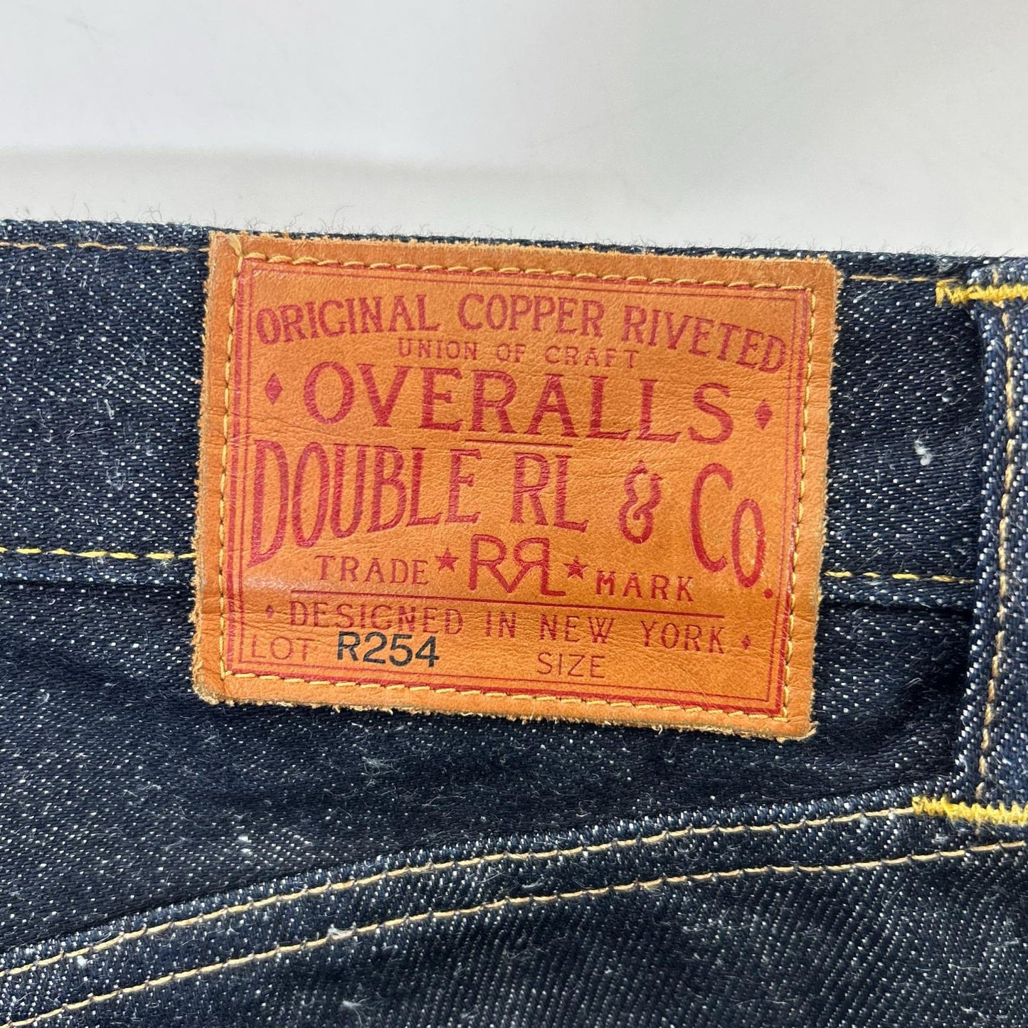 RRL ダブルアールエル 782972022001 インディゴ Limited-Edition ストレートリジットジーンズ ボタンフライデニムパンツ ボトムス