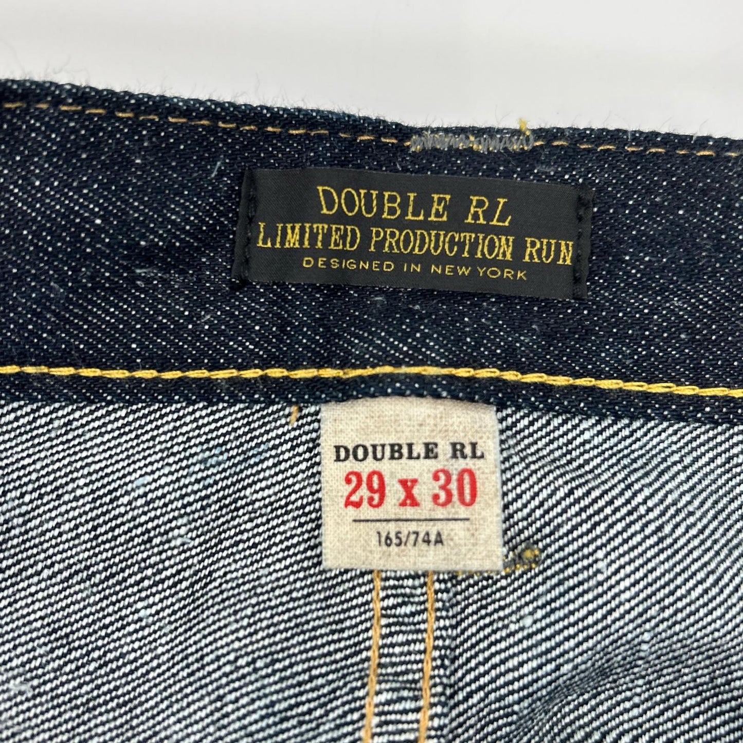 RRL ダブルアールエル 782972022001 インディゴ Limited-Edition ストレートリジットジーンズ ボタンフライデニムパンツ ボトムス