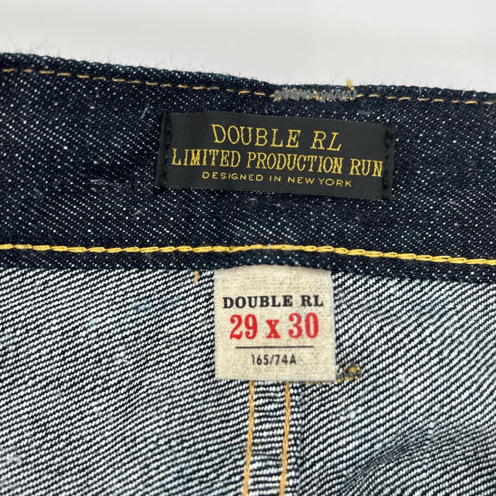 RRL ダブルアールエル 782972022001 インディゴ Limited-Edition ストレートリジットジーンズ ボタンフライデニムパンツ ボトムス