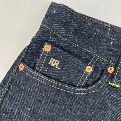 RRL ダブルアールエル 782972022001 インディゴ Limited-Edition ストレートリジットジーンズ ボタンフライデニムパンツ ボトムス