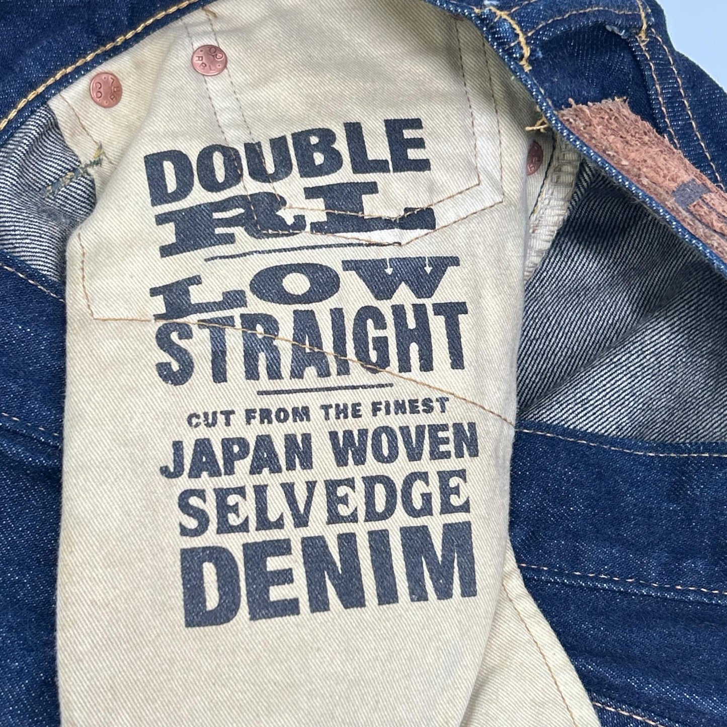 RRL ダブルアールエル 782504846004 インディゴ LOW STRAIGHT ストレートボタンフライデニムパンツ ボトムス