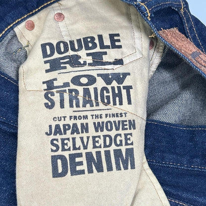 RRL ダブルアールエル 782504846004 インディゴ LOW STRAIGHT ストレートボタンフライデニムパンツ ボトムス