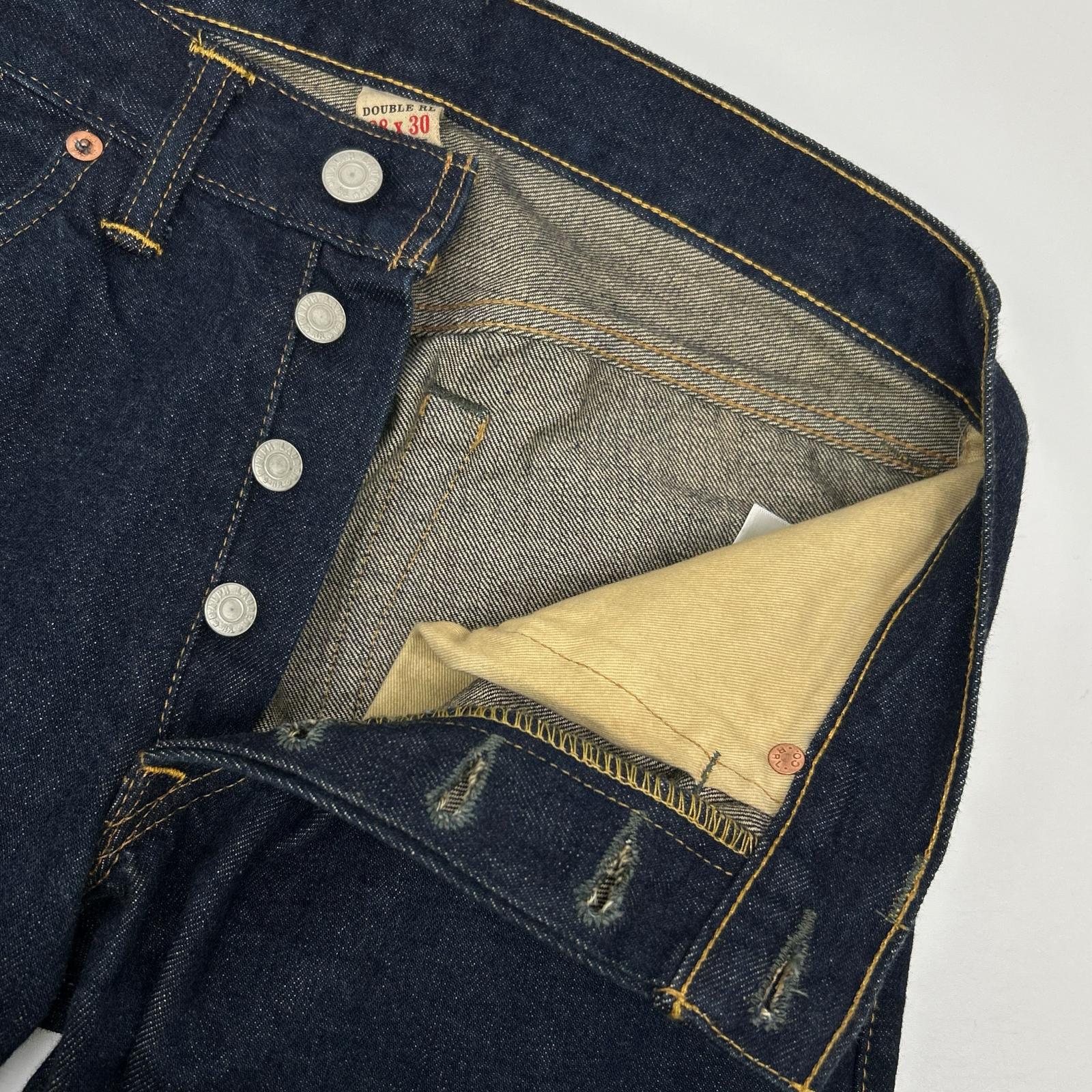 RRL ダブルアールエル 782504846004 インディゴ LOW STRAIGHT ストレートボタンフライデニムパンツ ボトムス