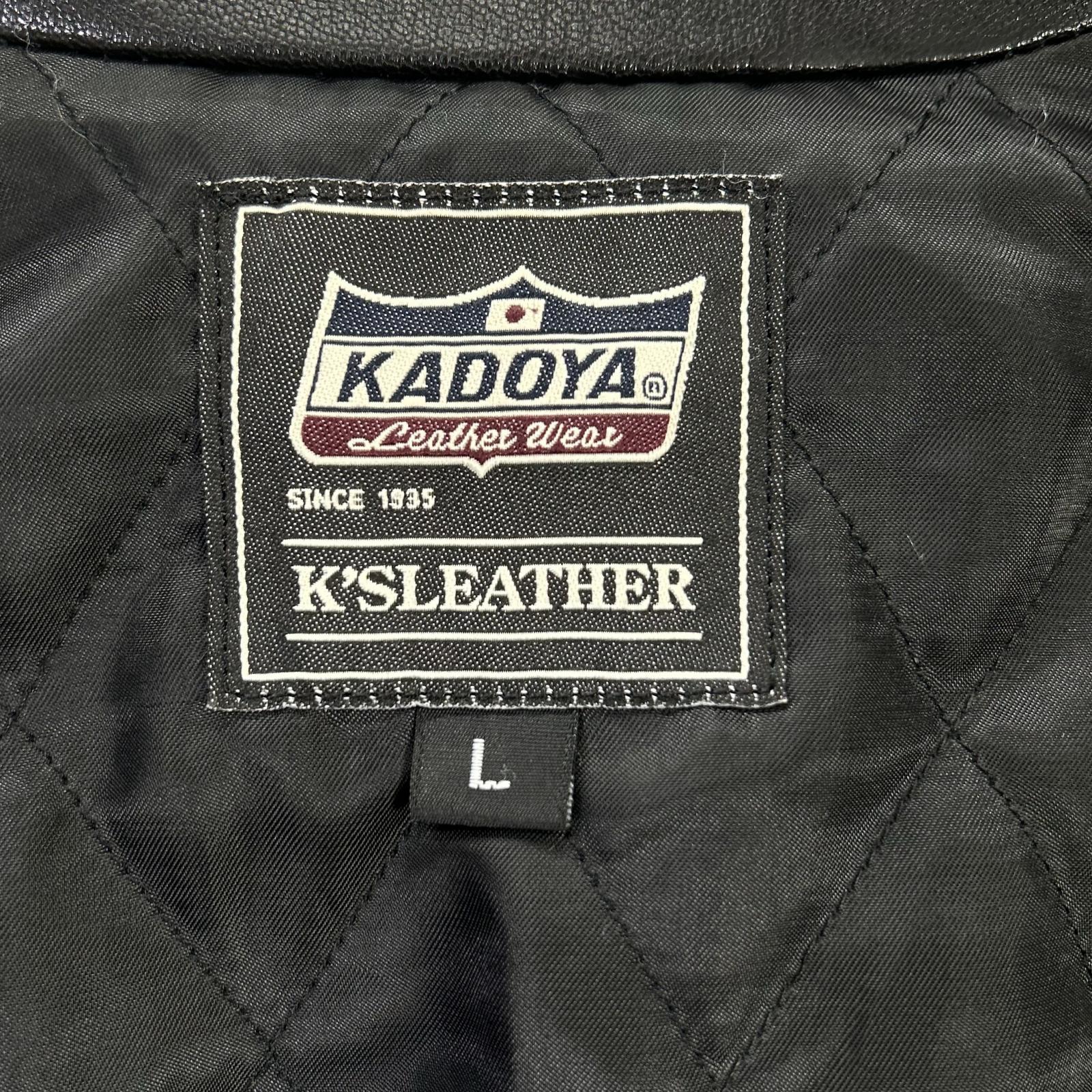KADOYA カドヤ DB9 ブラック ゴートスキン ダイヤモンドキルティング ライダースジャケット ジャケット