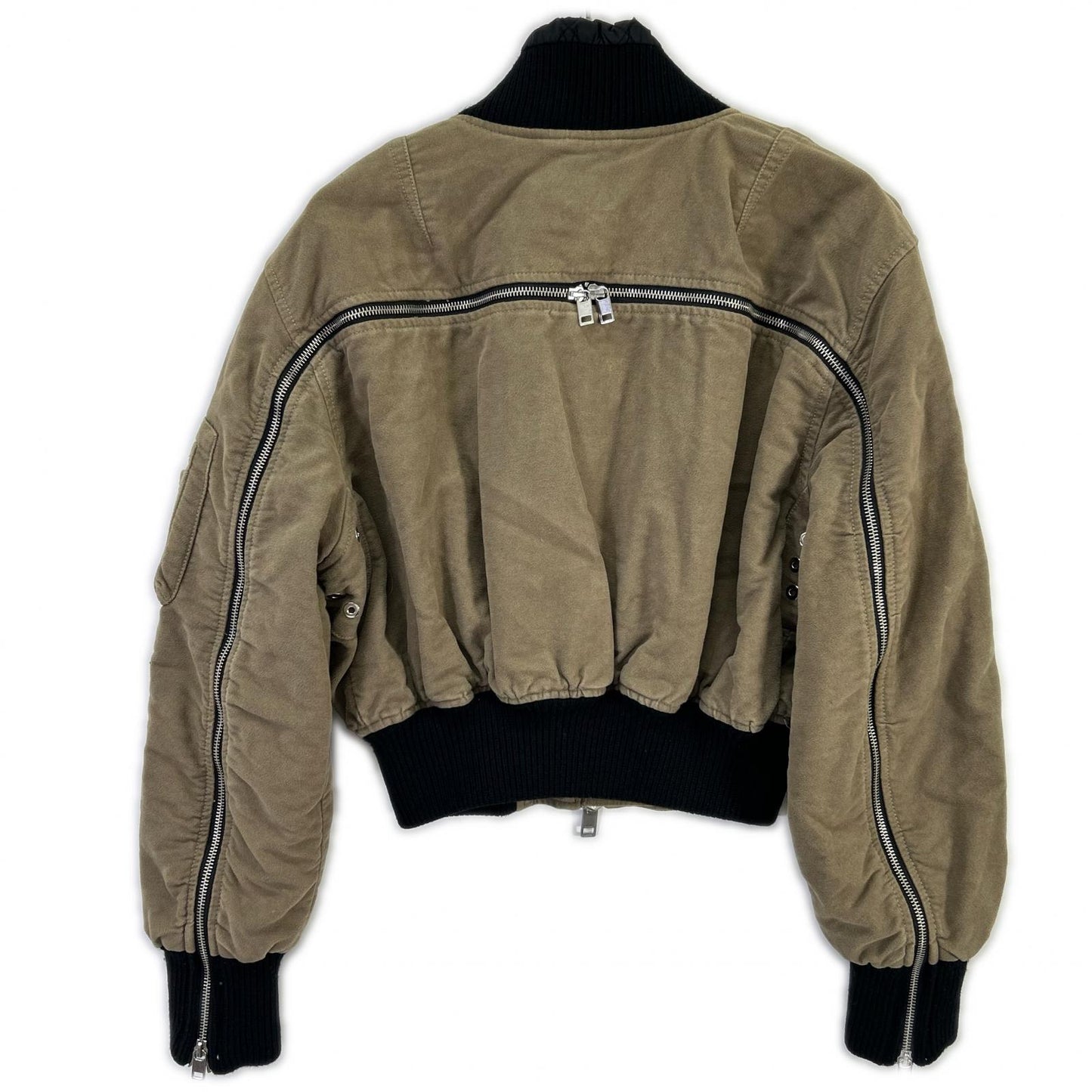 DIESEL ディーゼル ブラウン ジッパーデザイン クロップド ジャケット ジャケット
