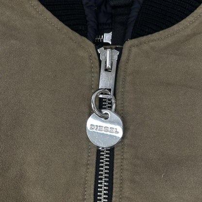 DIESEL ディーゼル ブラウン ジッパーデザイン クロップド ジャケット ジャケット