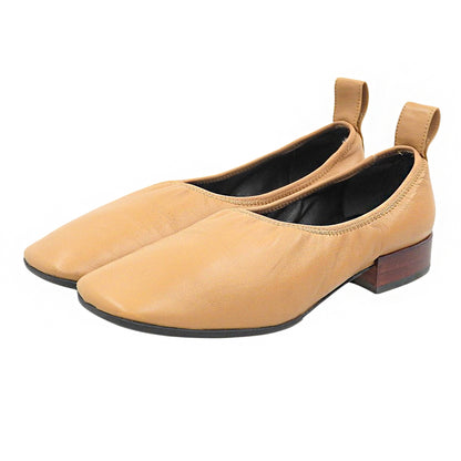 LOEWE ロエベ レザー SOFT BALLERINA/ソフトバレリーナ バレエシューズ シューズ レディース ライトブラウン 37 シューズ