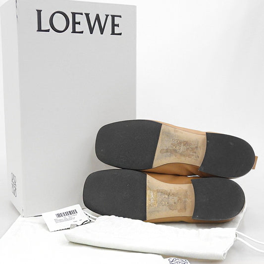 LOEWE ロエベ レザー SOFT BALLERINA/ソフトバレリーナ バレエシューズ シューズ レディース ライトブラウン 37 シューズ