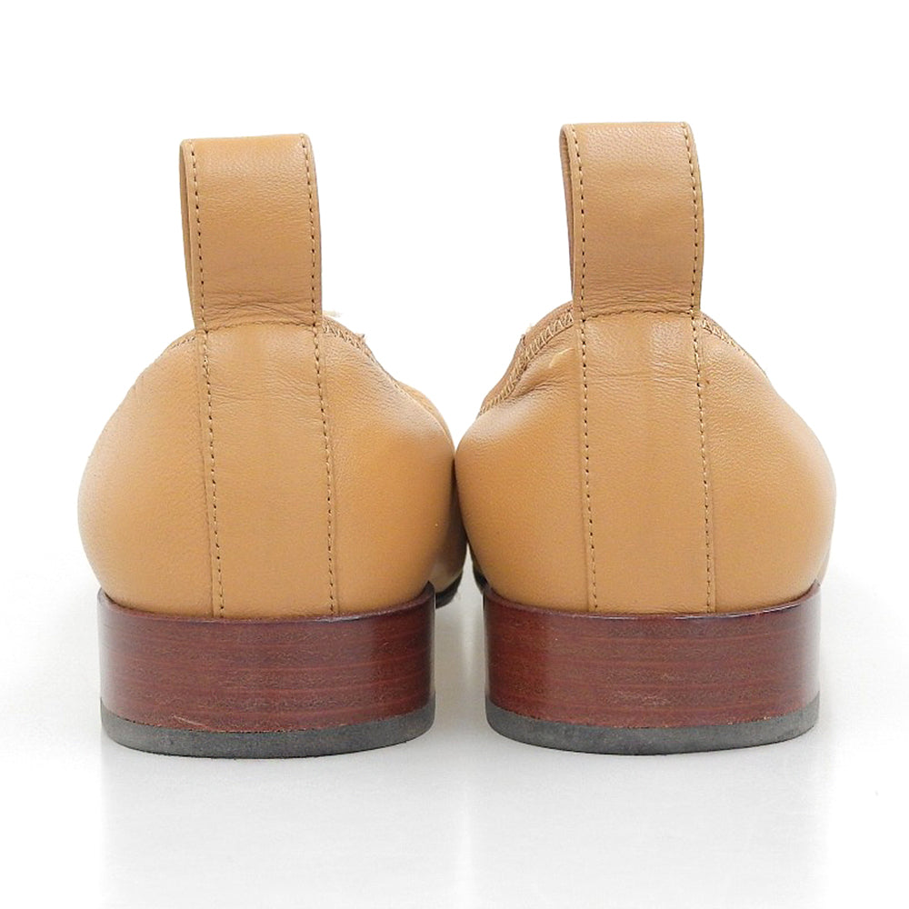 LOEWE ロエベ レザー SOFT BALLERINA/ソフトバレリーナ バレエシューズ シューズ レディース ライトブラウン 37 シューズ