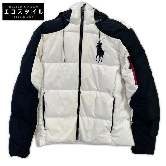 POLObyRalphLauren ポロラルフローレン ホワイト ナイロン BIG PONY フーデッドダウンジャケット ジャケット