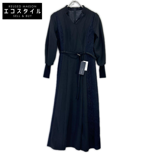 UNITED TOKYO United Tokyo 【Like new】145210001 Lace-Panelled Back-Zip Long-Sleeve Dress