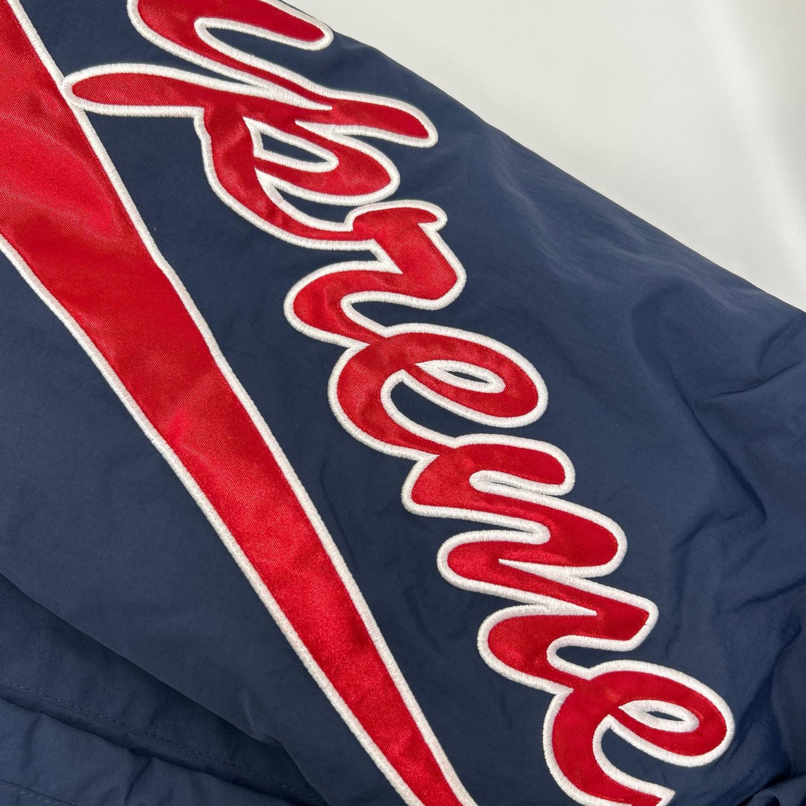 Supreme シュプリーム 18SS ネイビー×レッド スクリプトロゴ フーディジャケット ジャケット