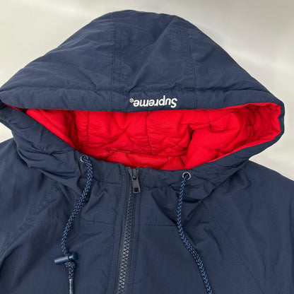 Supreme シュプリーム 18SS ネイビー×レッド スクリプトロゴ フーディジャケット ジャケット