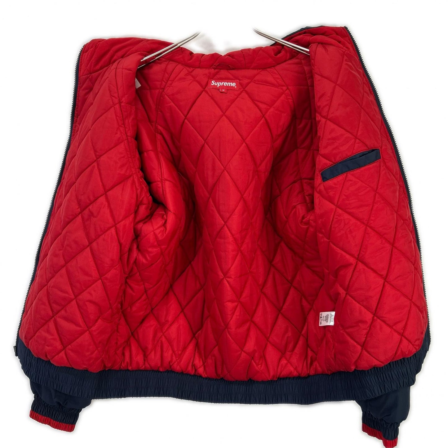 Supreme シュプリーム 18SS ネイビー×レッド スクリプトロゴ フーディジャケット ジャケット