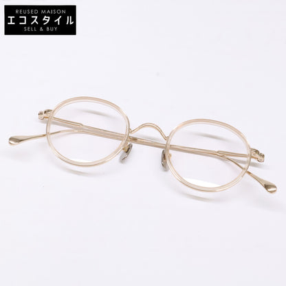 KameManNen 【Like New】KMN139 Titanium Combination Soft-Rim Panto-Shaped Eyewear