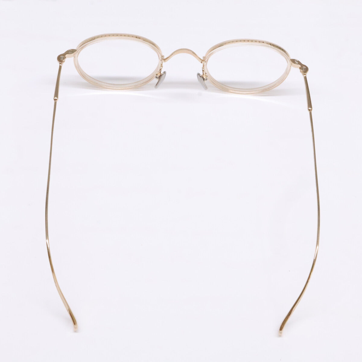 KameManNen 【Like New】KMN139 Titanium Combination Soft-Rim Panto-Shaped Eyewear