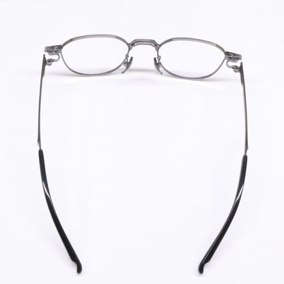 999.9 【Like New】S-955T Titanium Metal-Frame Crown Panto-Shaped Eyewear with Reverse-R Hinges