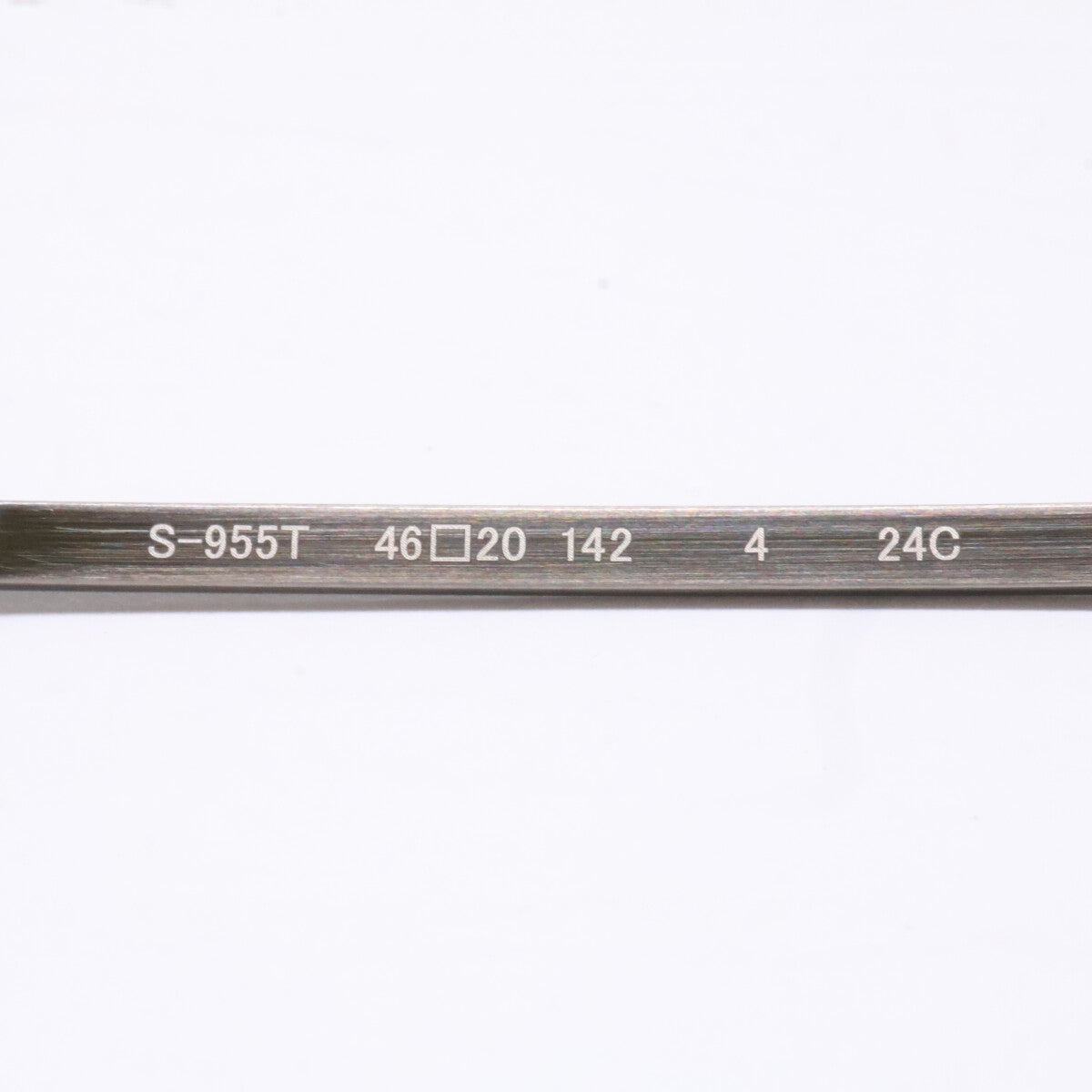 999.9 【Like New】S-955T Titanium Metal-Frame Crown Panto-Shaped Eyewear with Reverse-R Hinges