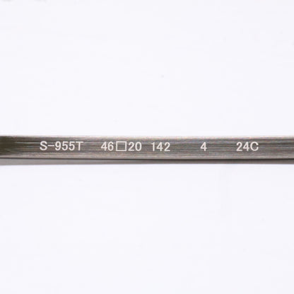 999.9 【Like New】S-955T Titanium Metal-Frame Crown Panto-Shaped Eyewear with Reverse-R Hinges