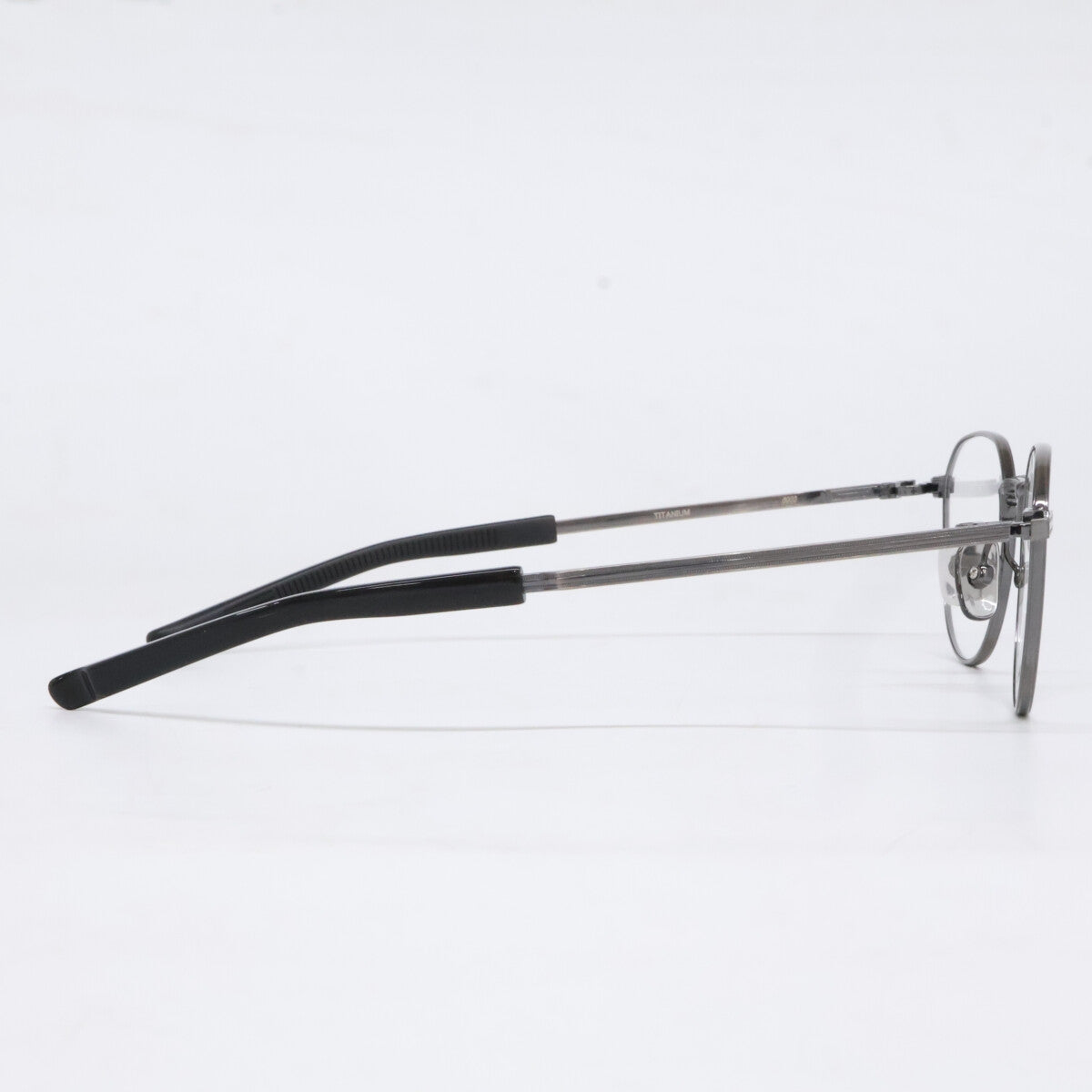 999.9 【Like New】S-955T Titanium Metal-Frame Crown Panto-Shaped Eyewear with Reverse-R Hinges