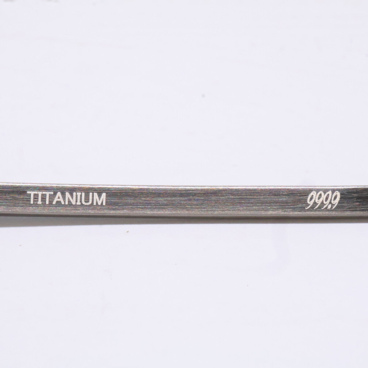 999.9 【Like New】S-955T Titanium Metal-Frame Crown Panto-Shaped Eyewear with Reverse-R Hinges