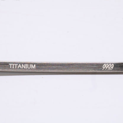999.9 【Like New】S-955T Titanium Metal-Frame Crown Panto-Shaped Eyewear with Reverse-R Hinges