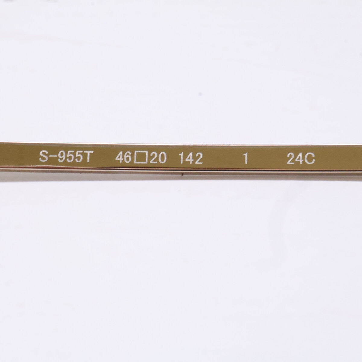999.9 フォーナインズ 【新品同様】S-955T チタン メタルフレーム 逆Rヒンジ クラウンパントシェイプ アイウェア 眼鏡