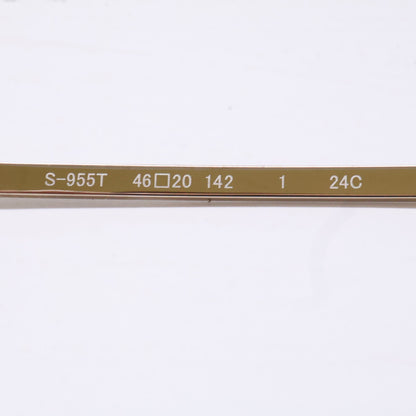 999.9 フォーナインズ 【新品同様】S-955T チタン メタルフレーム 逆Rヒンジ クラウンパントシェイプ アイウェア 眼鏡